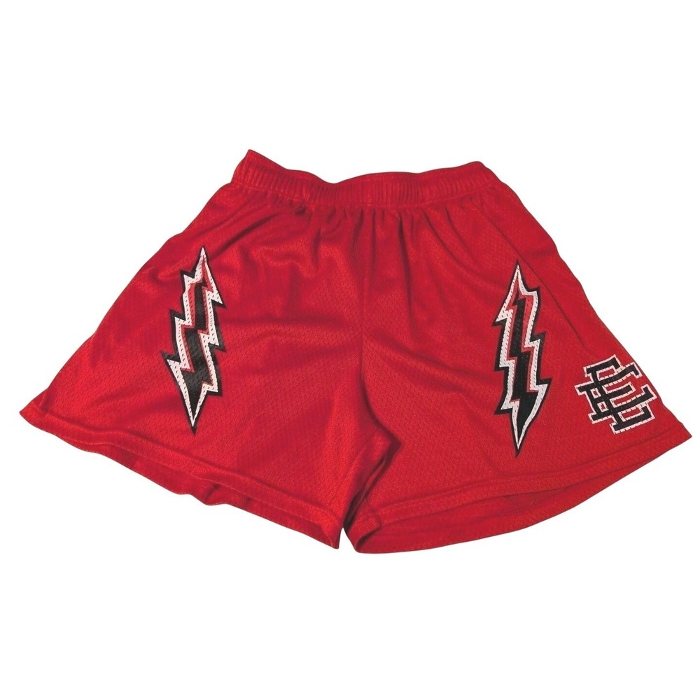 Eric Emanuel EE Size 2 Extra Large Basic Lightning Bolt Shorts‎ Red Black 2XL